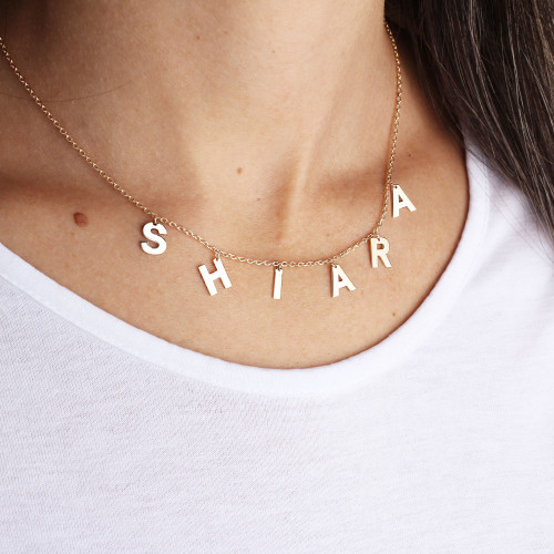 Glorria 925k Sterling Silver Pave Initial Necklace Glorria 925k Sterling Silver Pave Initial Necklace