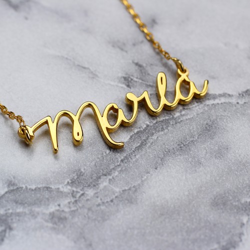 Glorria 925k Sterling Silver Custom Initial Necklace Glorria 925k Sterling Silver Custom Initial Necklace