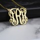 Glorria 925k Sterling Silver Personalized Three Initials Necklace