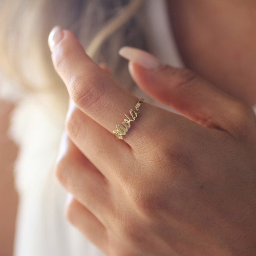 Glorria 925k Sterling Silver Handwrite Name Ring Glorria 925k Sterling Silver Handwrite Name Ring