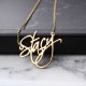 Glorria 925k Sterling Silver Calligraphy Name Necklace