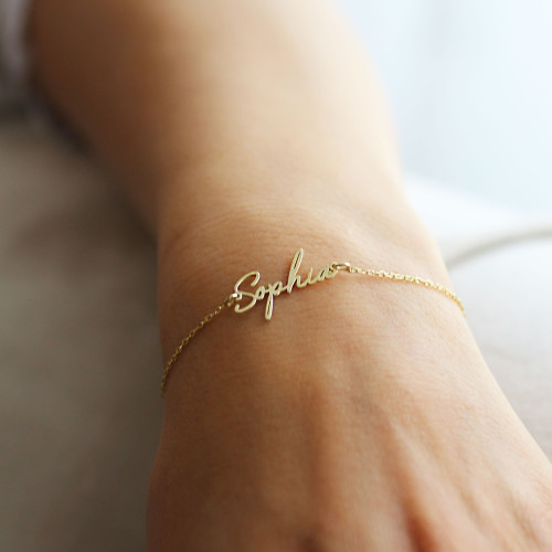 Glorria 925k Sterling Silver Personalized Initial Bracelet Glorria 925k Sterling Silver Personalized Initial Bracelet