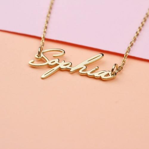 Glorria 925k Sterling Silver Modern Name Necklace Glorria 925k Sterling Silver Modern Name Necklace
