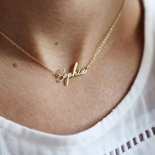 Glorria 925k Sterling Silver Modern Name Necklace Glorria 925k Sterling Silver Modern Name Necklace