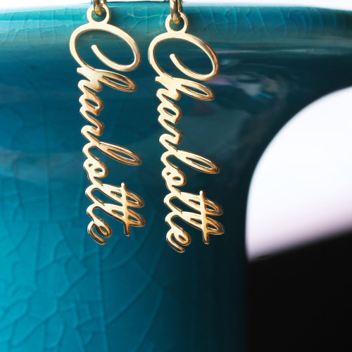 Glorria 925k Sterling Silver Dainty Silver Initial Earrings Glorria 925k Sterling Silver Dainty Silver Initial Earrings