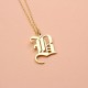 Glorria 925k Sterling Silver Personalized Gothic Necklace