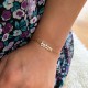 Glorria 925k Sterling Silver Old English Name Bracelet