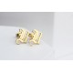 Glorria 925k Sterling Silver Personalized Gothic Letter Earrings Glorria 925k Sterling Silver Personalized Gothic Letter Earrings