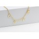 Glorria 925k Sterling Silver Personalized Initial Necklace with Doc Bracelet