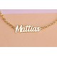 Glorria 925k Sterling Silver Personalized Name Bracelet with Doc Chain