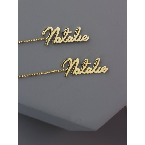 Glorria 925k Sterling Silver Personalized Handwritten Name Earrings