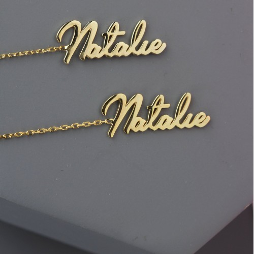 Glorria 925k Sterling Silver Personalized Handwritten Name Earrings Glorria 925k Sterling Silver Personalized Handwritten Name Earrings