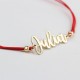 Glorria 925k Sterling Silver Personalized Custom Ribbon Name Bracelet