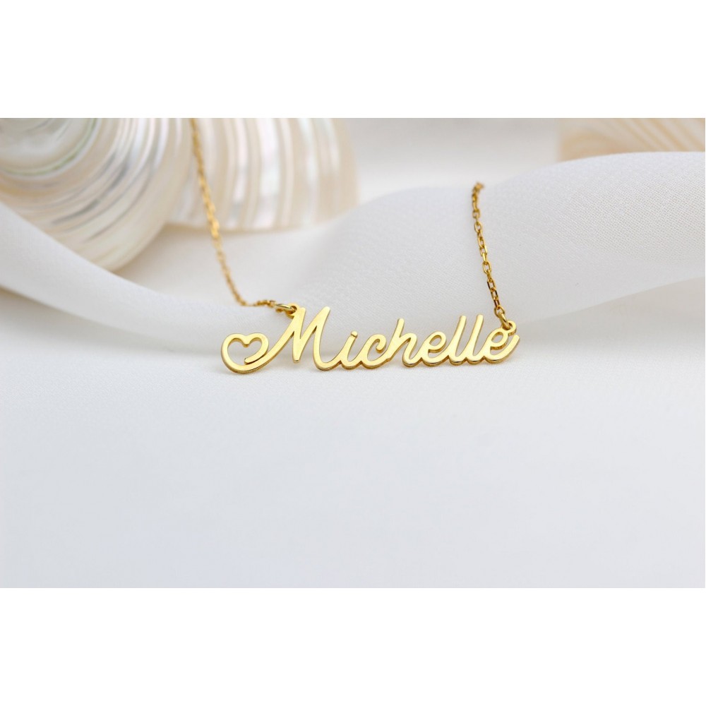 Glorria 925k Sterling Silver Personalized Handwritten Name Necklace