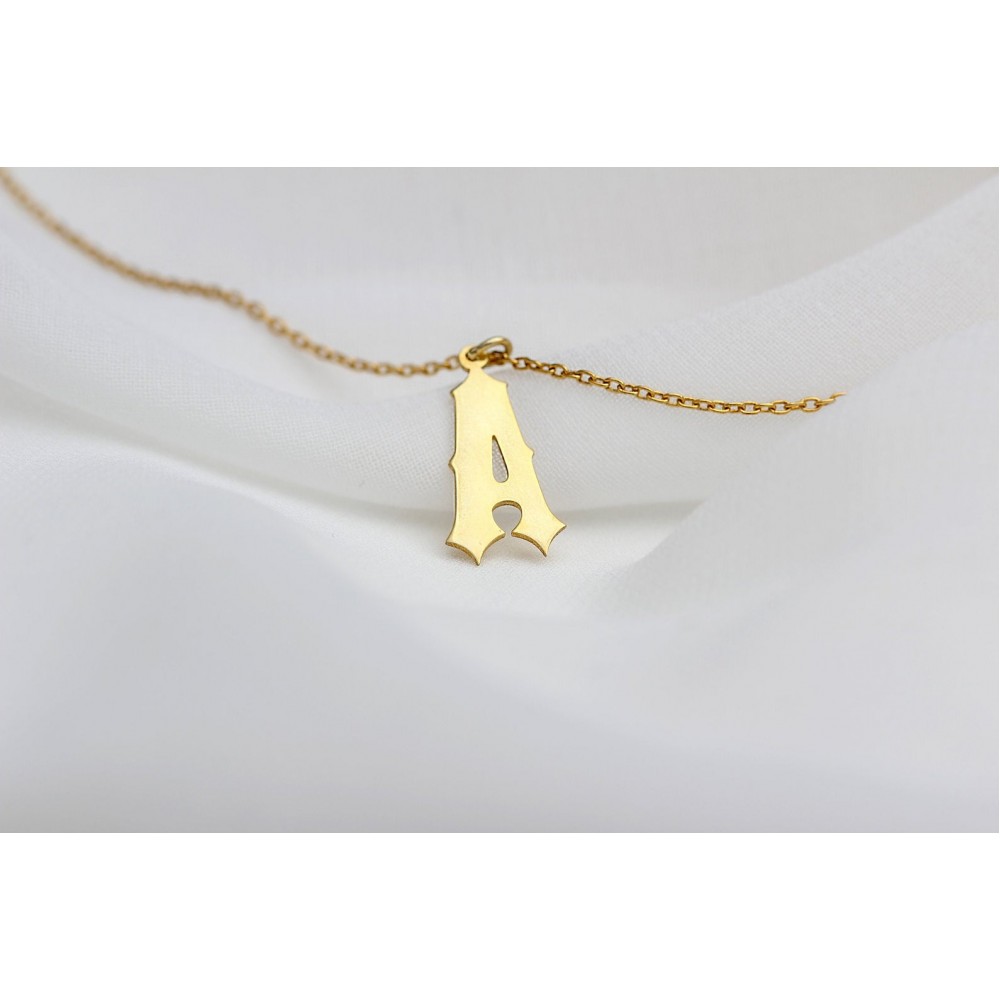 Glorria 925k Sterling Silver Personalized Silver Initial Anklet
