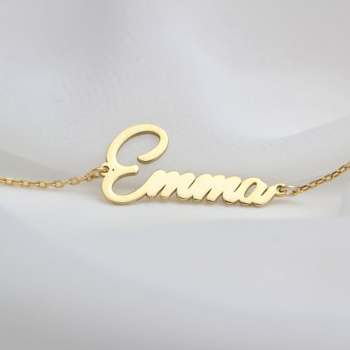 Glorria 925k Sterling Silver Personalized Handwritten Name Bracelet