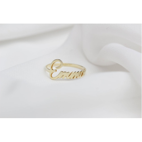 Glorria 925k Sterling Silver Personalized Handwritten Name Ring Glorria 925k Sterling Silver Personalized Handwritten Name Ring