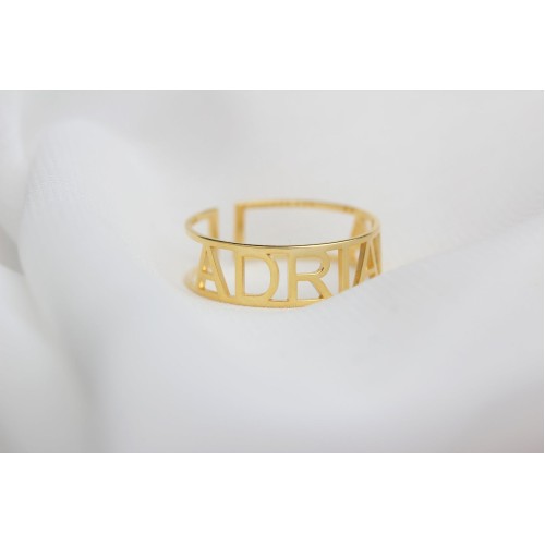 Glorria 925k Sterling Silver Personalized Name Ring