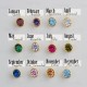 Glorria 925k Sterling Silver Personalized Zodiac Bracelet with Birthstone