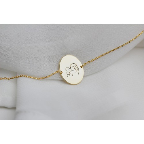 Glorria 925k Sterling Silver Mother and Baby Bracelet Glorria 925k Sterling Silver Mother and Baby Bracelet