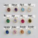 Glorria 925k Sterling Silver Personalized Circle Bracelet with Birthstone