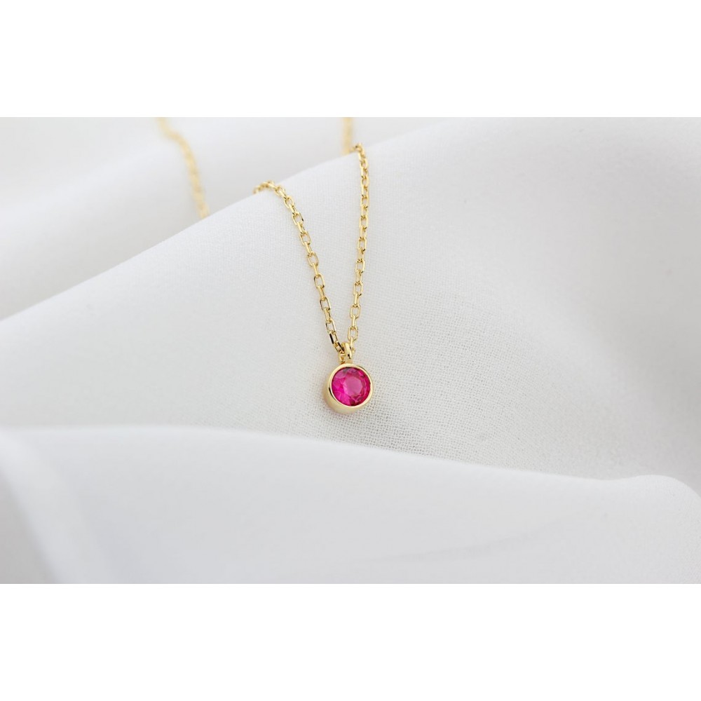 Glorria 925k Sterling Silver Personalized Birthstone Necklace