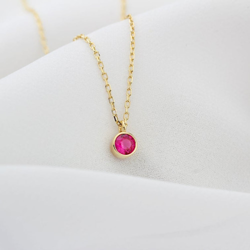 Glorria 925k Sterling Silver Personalized Birthstone Necklace Glorria 925k Sterling Silver Personalized Birthstone Necklace
