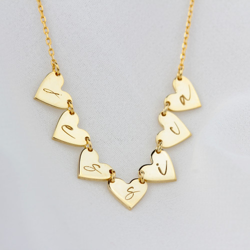 Glorria 925k Sterling Silver Personalized Name Heart Sterling Silver Necklace Glorria 925k Sterling Silver Personalized Name Heart Sterling Silver Necklace