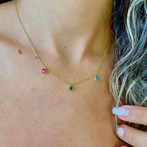 Glorria 925k Sterling Silver Personalized Birthstone Sterling Silver Necklace Glorria 925k Sterling Silver Personalized Birthstone Sterling Silver Necklace