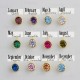 Glorria 925k Sterling Silver Personalized Name Birth Flower and Birthstone Sterling Silver Necklace