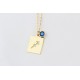 Glorria 925k Sterling Silver Personalized Sagittarius Sterling Silver Necklace with Birthstone