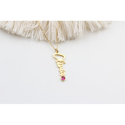 Glorria 925k Sterling Silver Personalized Name Birthstone Sterling Silver Necklace Glorria 925k Sterling Silver Personalized Name Birthstone Sterling Silver Necklace