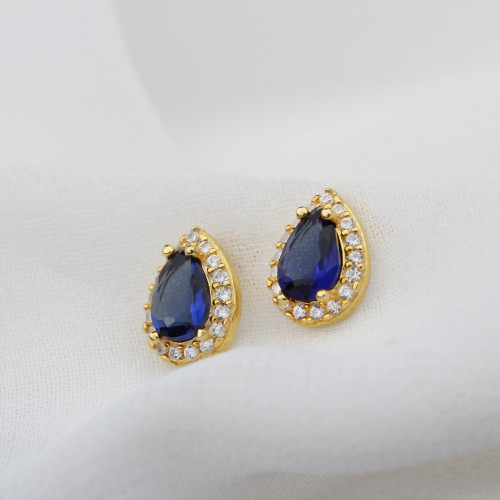 Glorria 925k Sterling Silver Personalized Birthstone Silver Drop Anturage Earrings