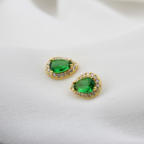 Glorria 925k Sterling Silver Personalized Birthstone Silver Drop Anturage Earrings