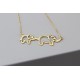 Glorria 925k Sterling Silver Mother and Baby Elephant Necklace