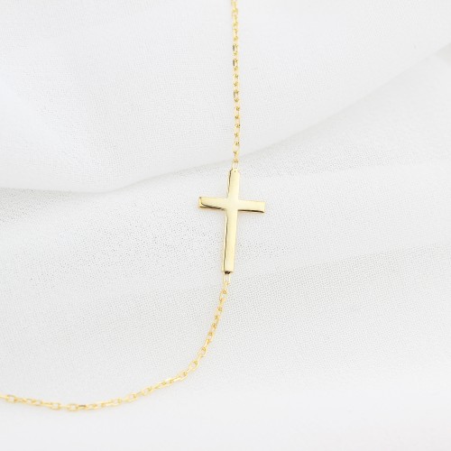 Glorria 925k Sterling Silver Cross Necklace