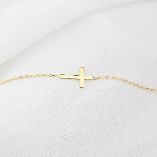 Glorria 925k Sterling Silver Cross Bracelet