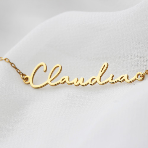 Glorria 925k Sterling Silver Personalized Name Sterling Silver Bracelet