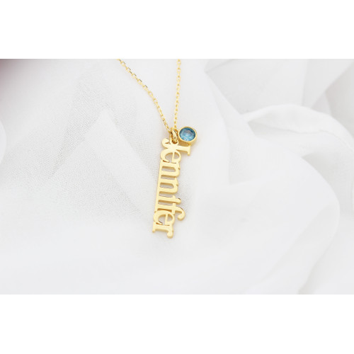 Glorria 925k Sterling Silver Personalized Name Birthstone Sterling Silver Necklace Glorria 925k Sterling Silver Personalized Name Birthstone Sterling Silver Necklace