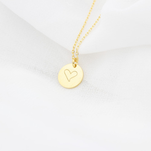 Glorria 925k Sterling Silver Minimal Heart Necklace Glorria 925k Sterling Silver Minimal Heart Necklace