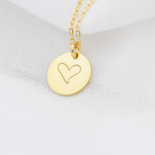 Glorria 925k Sterling Silver Minimal Heart Necklace Glorria 925k Sterling Silver Minimal Heart Necklace