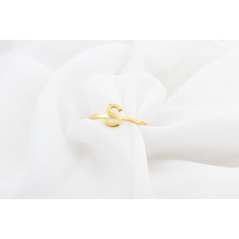 Glorria 925k Sterling Silver Custom Letter Ring