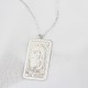 Glorria 925k Sterling Silver Personalized Sterling Silver Tarot Card Necklace