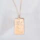 Glorria 925k Sterling Silver Personalized Sterling Silver Tarot Card Necklace