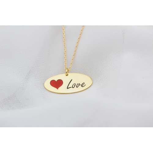 Glorria 925k Sterling Silver Personalized Sterling Silver Name Love Necklace Glorria 925k Sterling Silver Personalized Sterling Silver Name Love Necklace