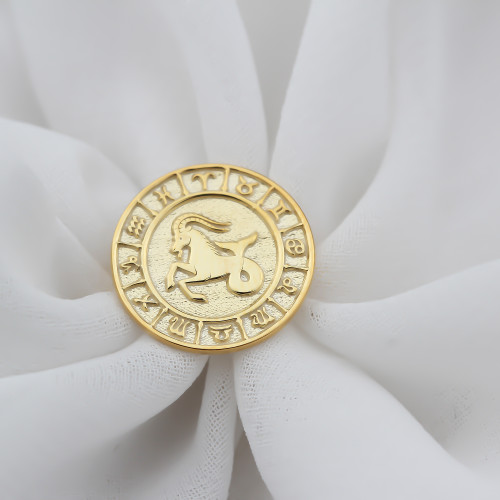 Glorria 925k Sterling Silver Personalized Sterling Silver Zodiac Ring