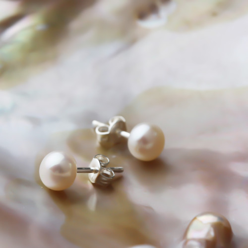 Glorria 925k Sterling Silver Pearl Earrings