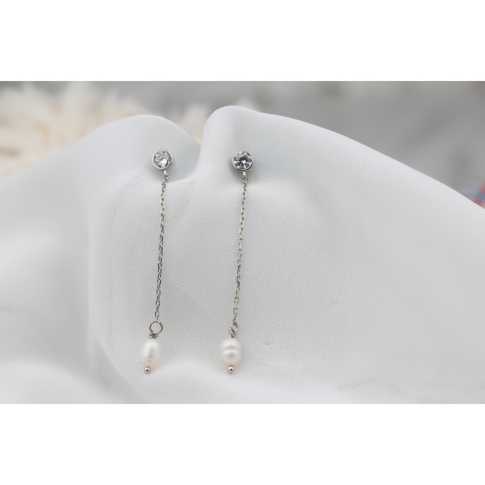 Glorria 925k Sterling Silver Pearl Earrings