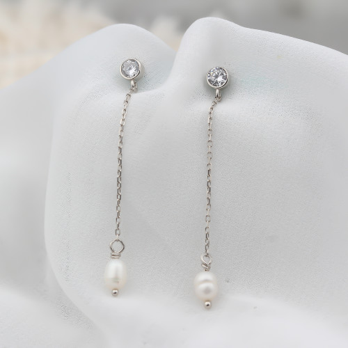 Glorria 925k Sterling Silver Pearl Earrings Glorria 925k Sterling Silver Pearl Earrings