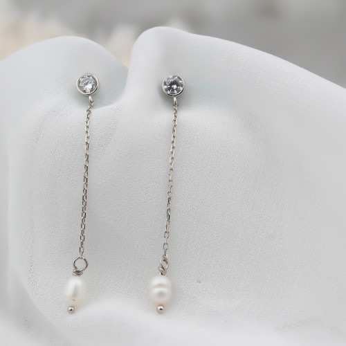 Glorria 925k Sterling Silver Pearl Earrings Glorria 925k Sterling Silver Pearl Earrings